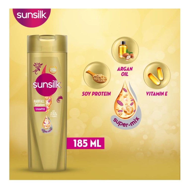 Sunsilk Hair Fall Solution Argan Oil, Soy Protein &amp; Vitamin E Shampoo, 185ml